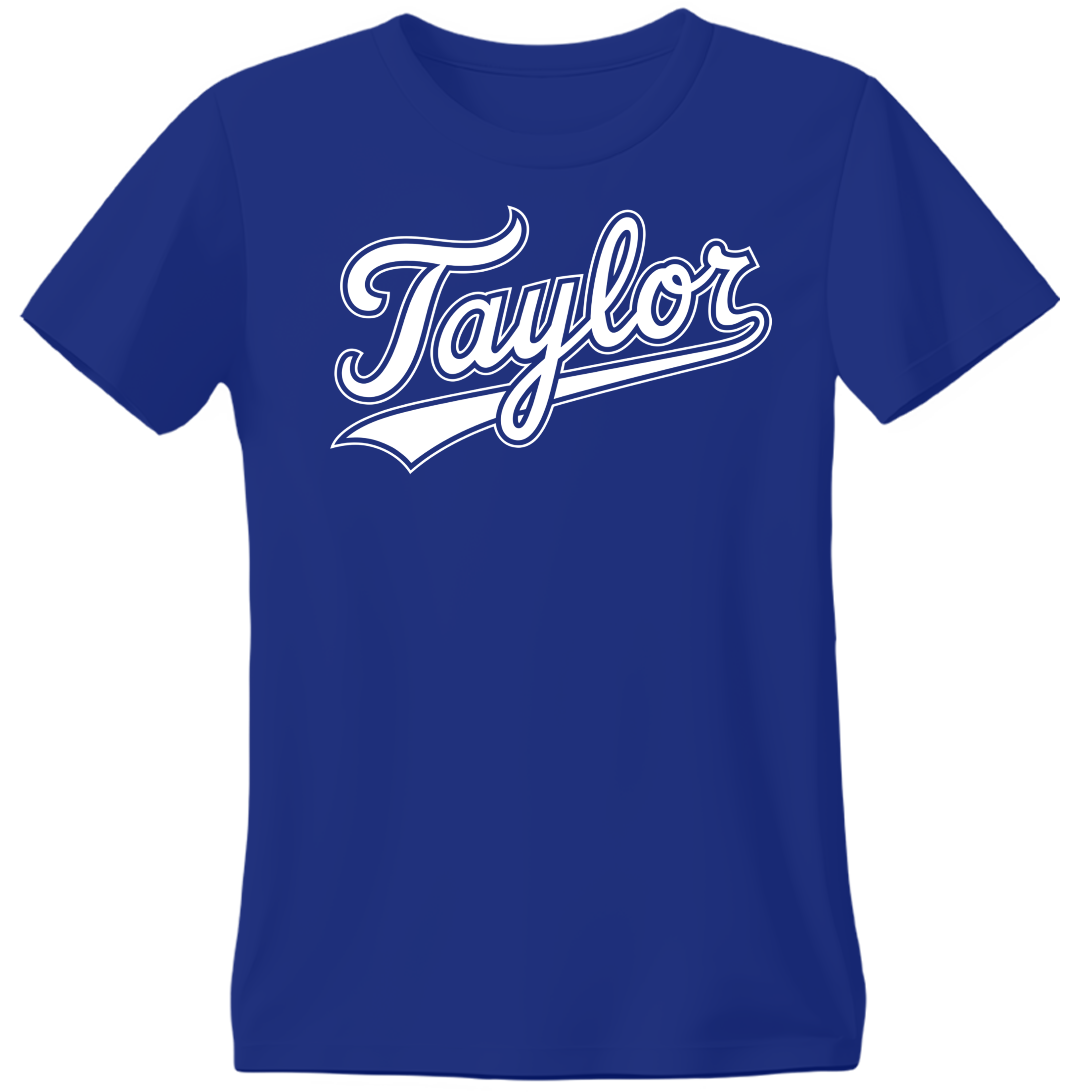 Blue T-shirt with Taylor sports design